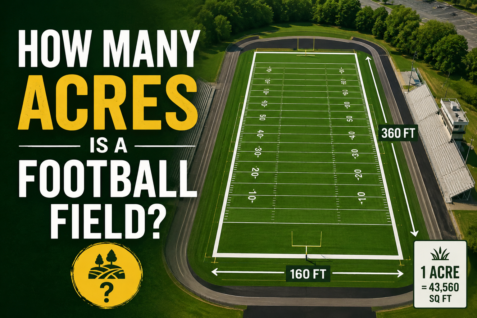 how many acres is a football field​